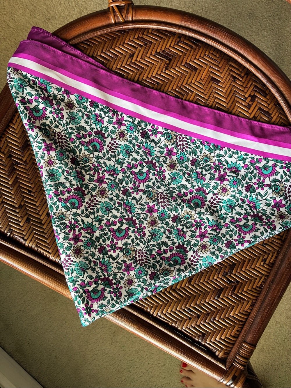 J. Crew Factory Floral Faux Silk Scarf